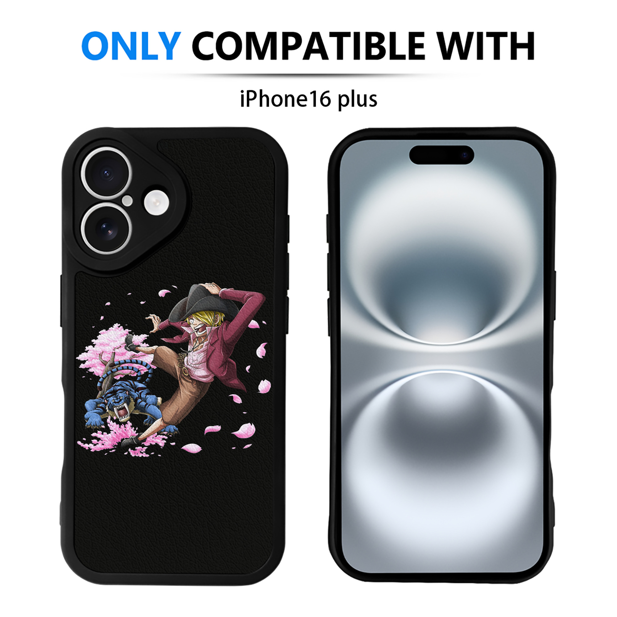 （画像用） ワンピース サンジ ONE PIECE Sanji 【iPhone 16シリーズ対応】シリコンスマホケース（レザー調） 材質：シリコン